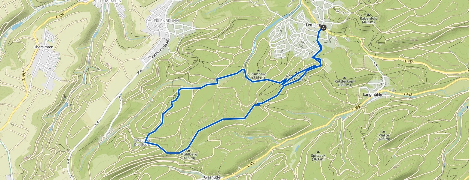 Rothenberg Weg in Lemberg Wanderung Komoot